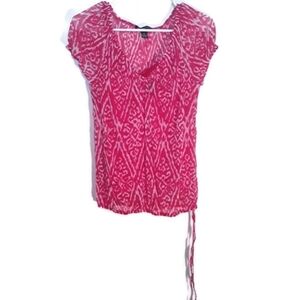 INC red & white blouse
